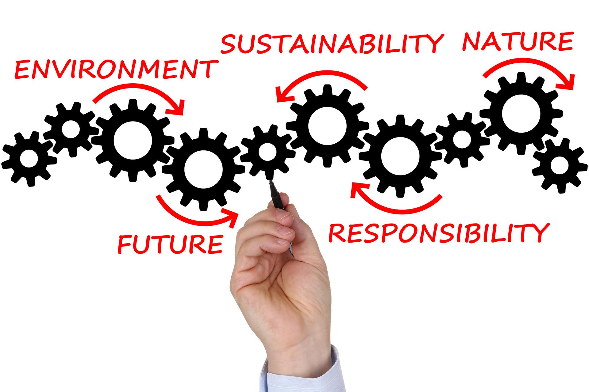 Homme d'affaires avec un plan d'affaires pour le développement durable, la nature et de protection de l'environnement